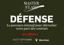 2026-09-16 & 2026-09-17***Masterclass Défense